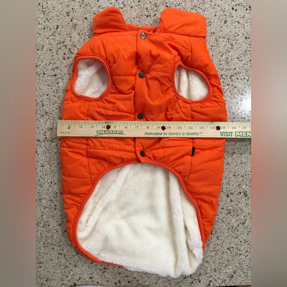 Orange Dog Puffer Vest